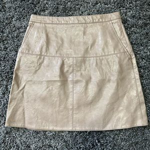 Zara Basic Tan Pleather Miniskirt, size small